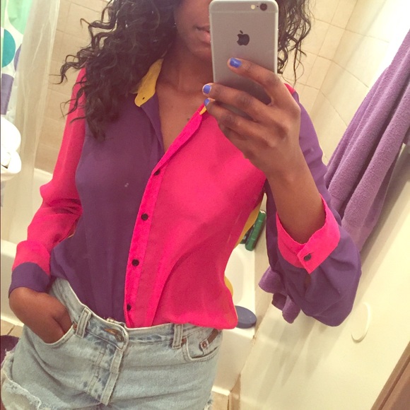 90s button up blouse