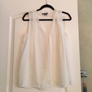 White silk tank