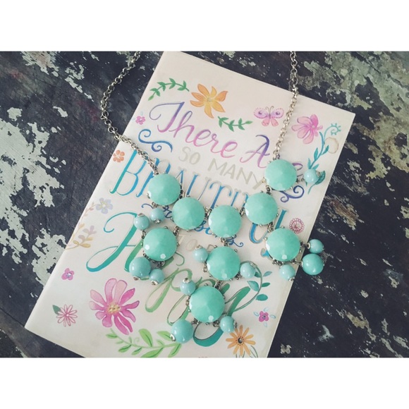 j. crew| teal bubble necklace