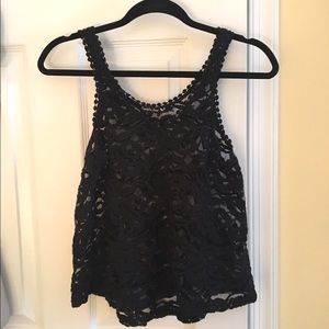 Black lace tank top