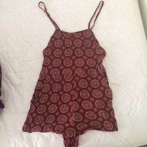 NEW RED BRANDY MELVILLE ROMPER