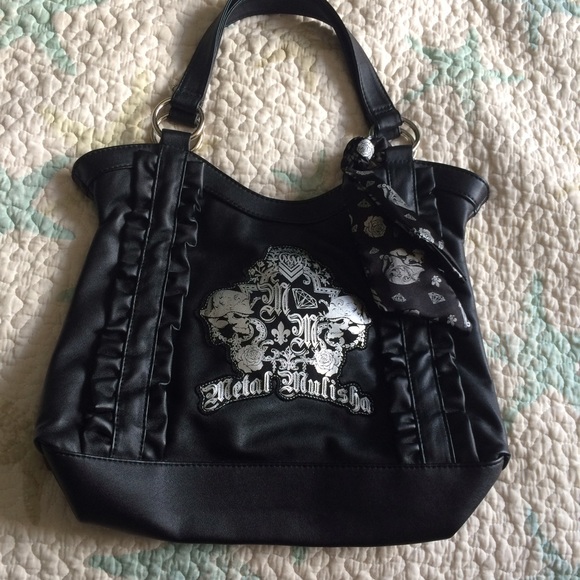 Metal Mulisha Handbag With Scarf