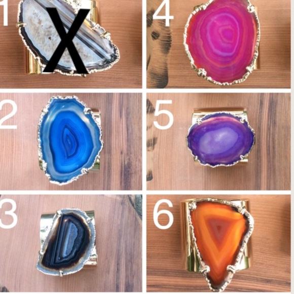 •agate cuff bracelet• - Picture 2 of 4