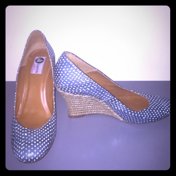 LANVIN snakeskin espadrille wedges