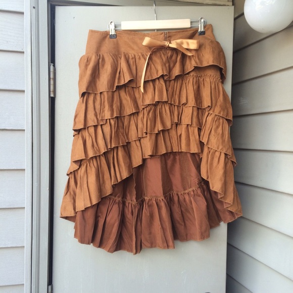Rustic Style Ruffle Skirt