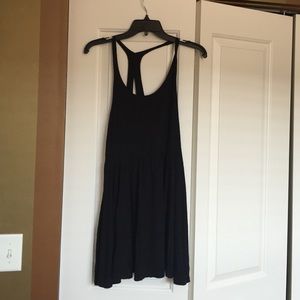 Black open back dress