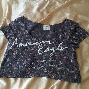 American eagle floral crop top