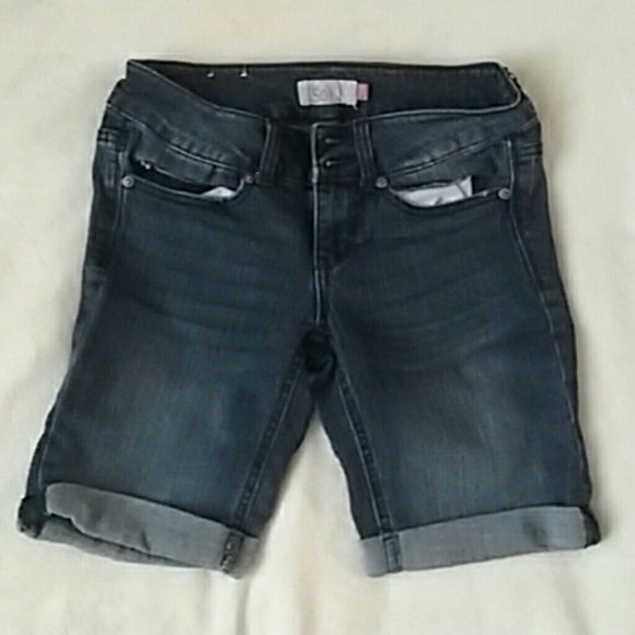 Dark denim shorts