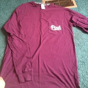 PINK long sleeve crewneck