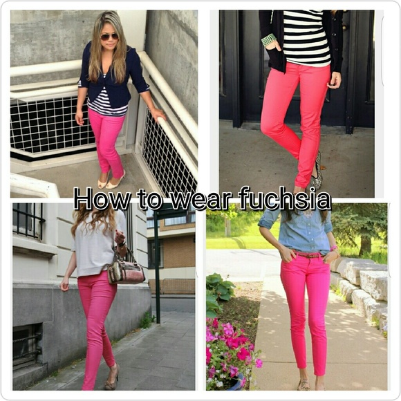 Fuschia Denim Jeans - Picture 2 of 3