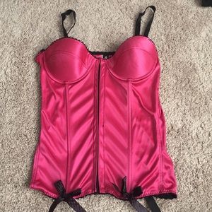 Pink corset 36B nylon material