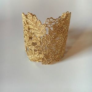 Gold Floral Cuff