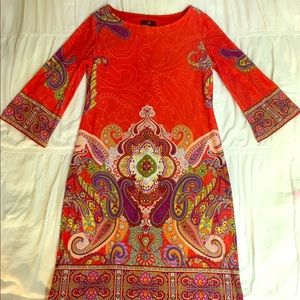 Orange Paisley Dress