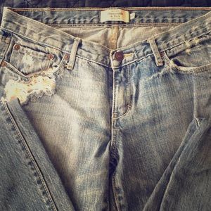 A&F Boyfriend Destroyed Jeans