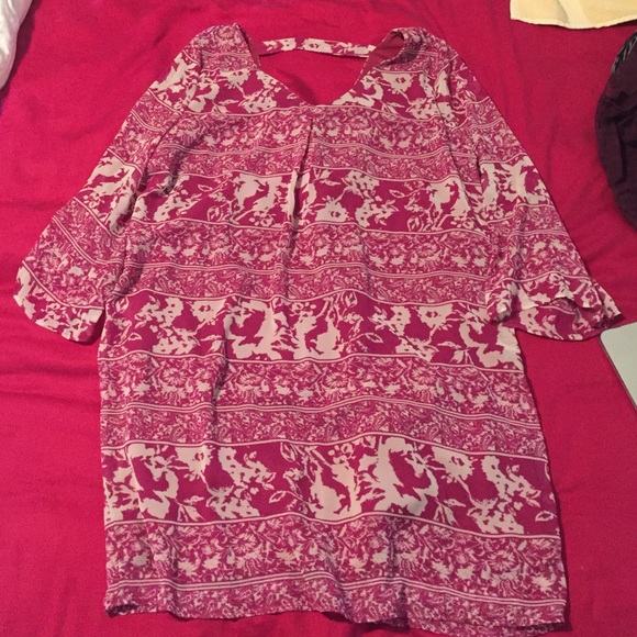patterned pink shift dress never worn