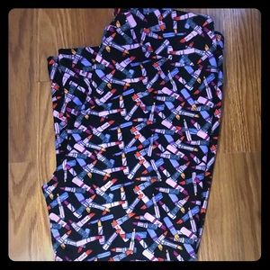 Lularoe TC HTF lipstick leggings nwot