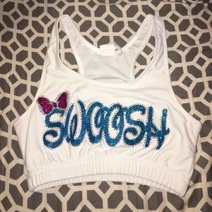CA swoosh cats sports bra