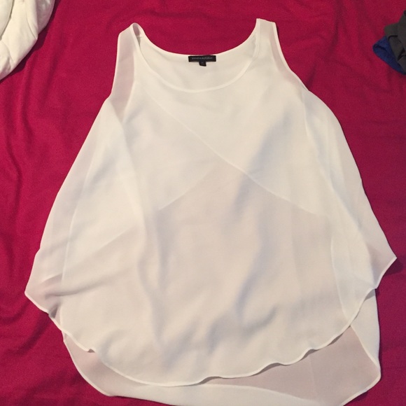 flowy white tank top blouse