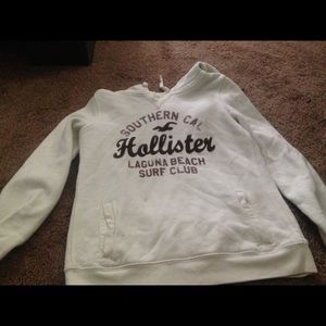 White hollister hoodie