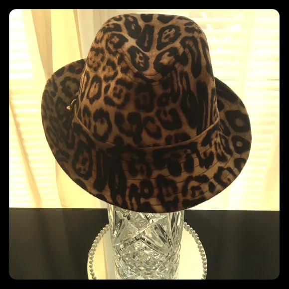 Animal print fedora