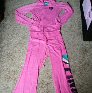 Pink athletic suit