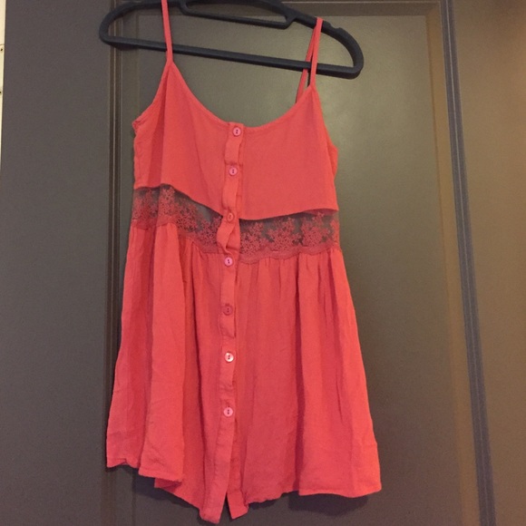 Flowy coral dress