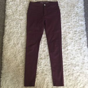 American Eagle Maroon Leggings