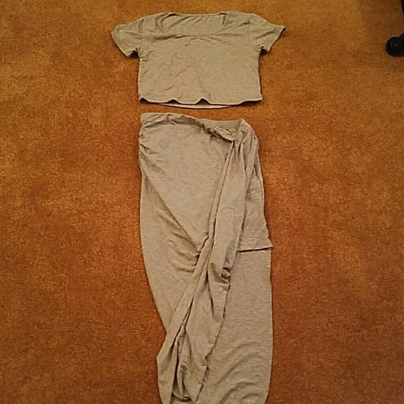 Brand new crop top and wrap skirt