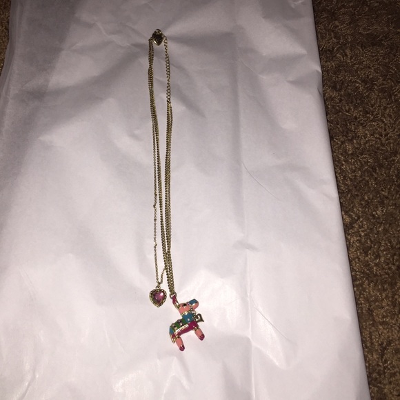 Betsey Jonson piñata donkey necklace
