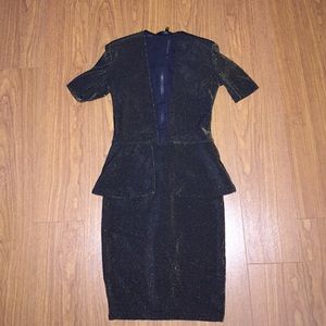 Brian Lichtenberg Gold Speckled Dress