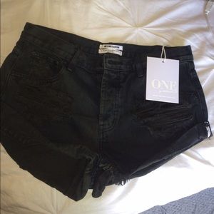 fox black bandit one teaspoon shorts