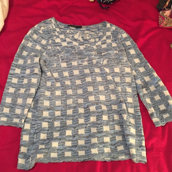 fitted patterned blouse from anthropologie