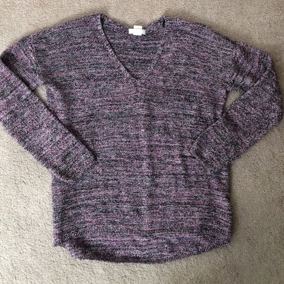 Purple & pink long sleeve sweater