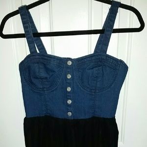 FOREVER21 BLUE SILK DRESS