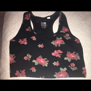 Flower crop top (runs a medium)