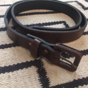 Brown leather belt