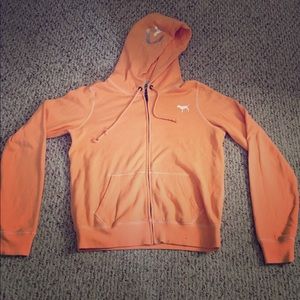 Orange Love Pink Zip Up Hoodie