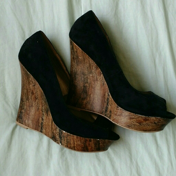 Wood Grain Heels