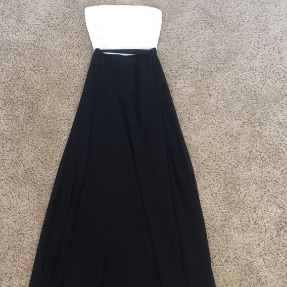 Black and white formal dress