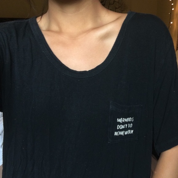 Brandy Melville "Mermaids Don't Do Homework" Tee