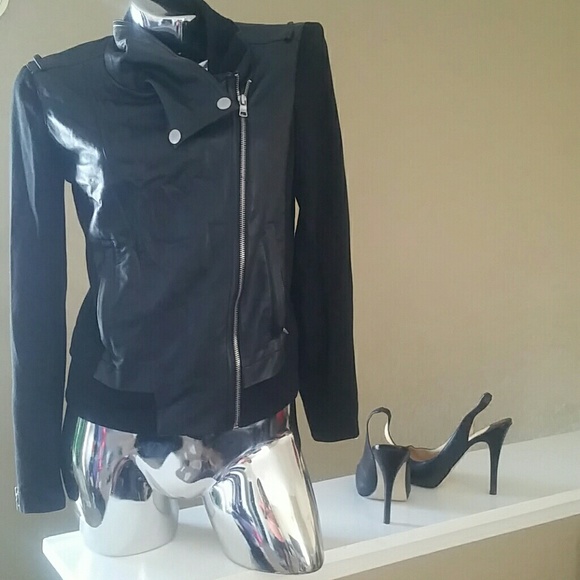 Armani Exchange Zipped Detail Moto Jacket