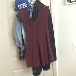 Burgundy dress