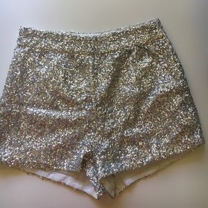 Tobi High Waisted Sequin Shorts