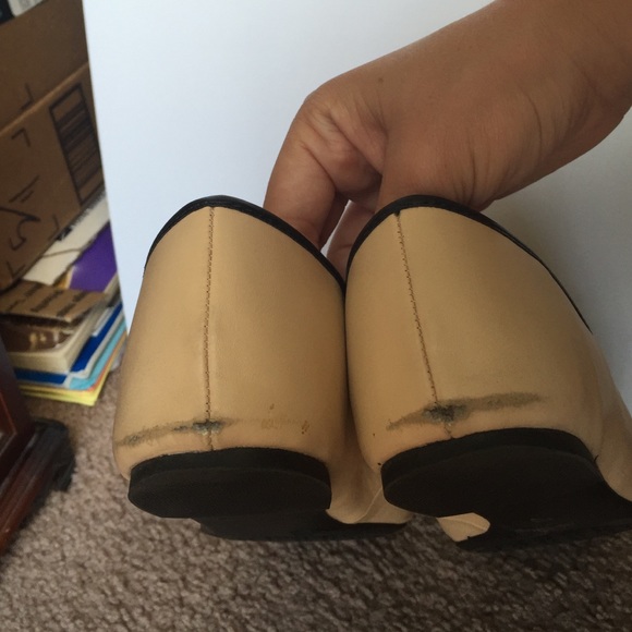 Tan with black toed flats - Picture 3 of 3