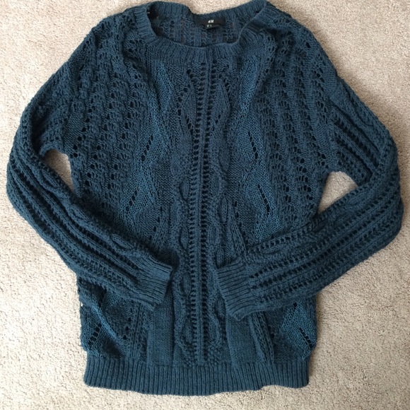 Blue knit top sweater