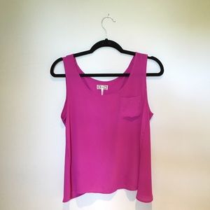 Orchid Colored Tank With Open Back Detail