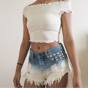 High Waisted Ombre Shorts