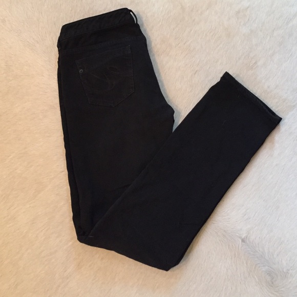 Express black skinny/straight jeans