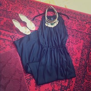 Black silk H&M dress Holiday collection