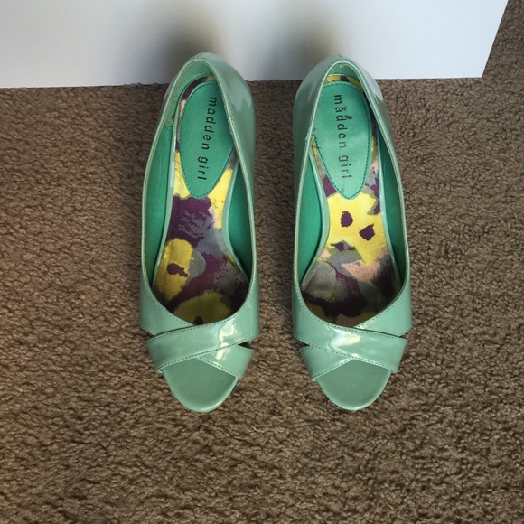 Mint open toe pumps - Picture 2 of 4